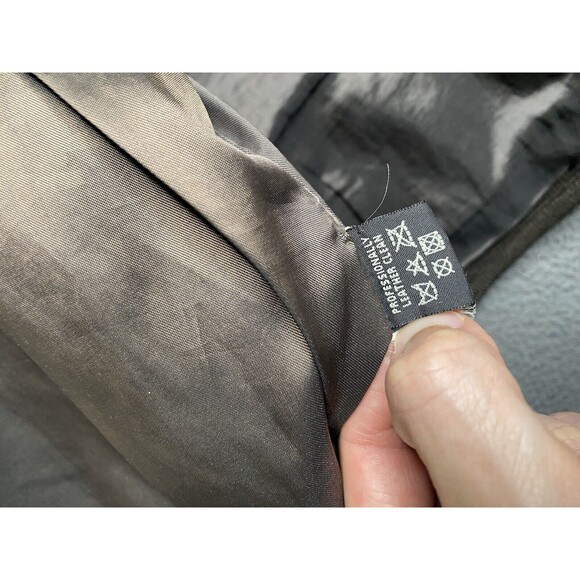 Eddie Bauer Mens 2XL Leather Bomber Jacket Full Zip Brown Distressed Gradient - Picture 11 of 16